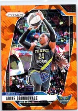 2024 Panini Prizm WNBA #28 Arike Ogunbowale Ice Orange Prizms