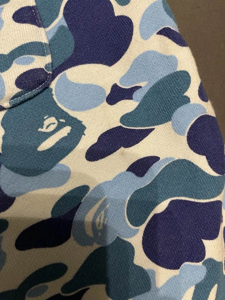 Pantalones cortos deportivos Bape ABC azul camuflaje para hombre talla XL Foto 4 de 4