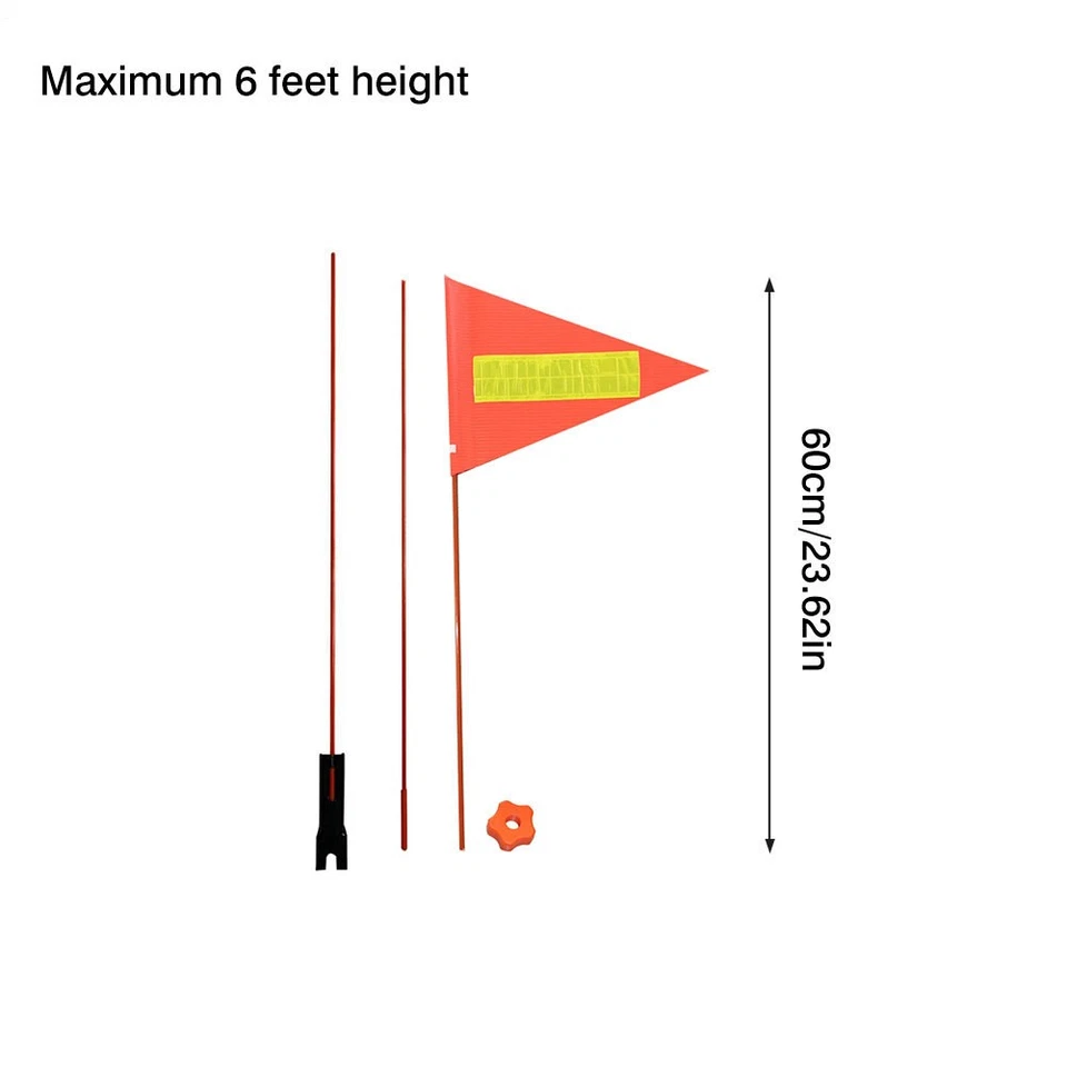 Bicycle Safety Flag Waterproof 6 Feet Adjustable Safety Flag With Regular - Image 2 of 4