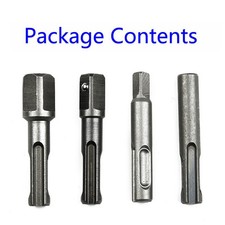 New 4PCS Bit Chuck Driver Socket Hammer Drill Adapter Hex SDS Best Replac
