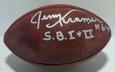 Packers JERRY KRAMER Signed Wilson Authentic SB I Logo Football AUTO w/ Script