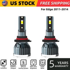 For Ford Edge 2011-2014 9012 LED Headlight Bulbs Kit High/Low Beam 6000k Bright