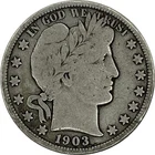 1903 Barber Silver Half in SAFLIP® - Fine- (VG+)