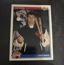 upper deck 1992 Star Rookie Jim Thome rookie Cleveland Indians MLB card #5. rookie card picture