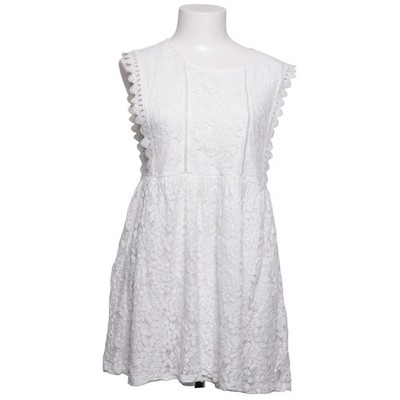 Vera & Lucy, Kleid, Größe: L, Weiß, Baumwolle/Polyamid, Blumen, Spitze #3OP