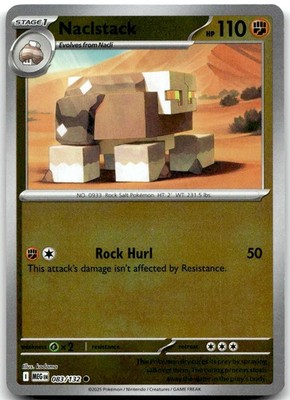 Pokemon Naclstack Mega Evolution MEG #083/132 Common Reverse Holo NM