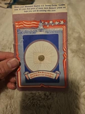 Miniature Repleca Us Twenty Dollar Golden Coin