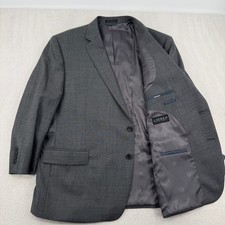 Lauren Ralph Lauren Mens 48R 100 Wool Gray Sport Coat Blazer 4-Button Formal