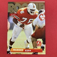 Warren Sapp 1995 Skybox Impact Rookie Card #179 NFL Tampa Bay Buccaneers. rookie card picture