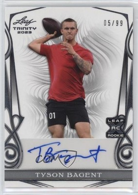 2023 Leaf Trinity White Silver /99 Tyson Bagent #BA-TB2 Auto 1c0k