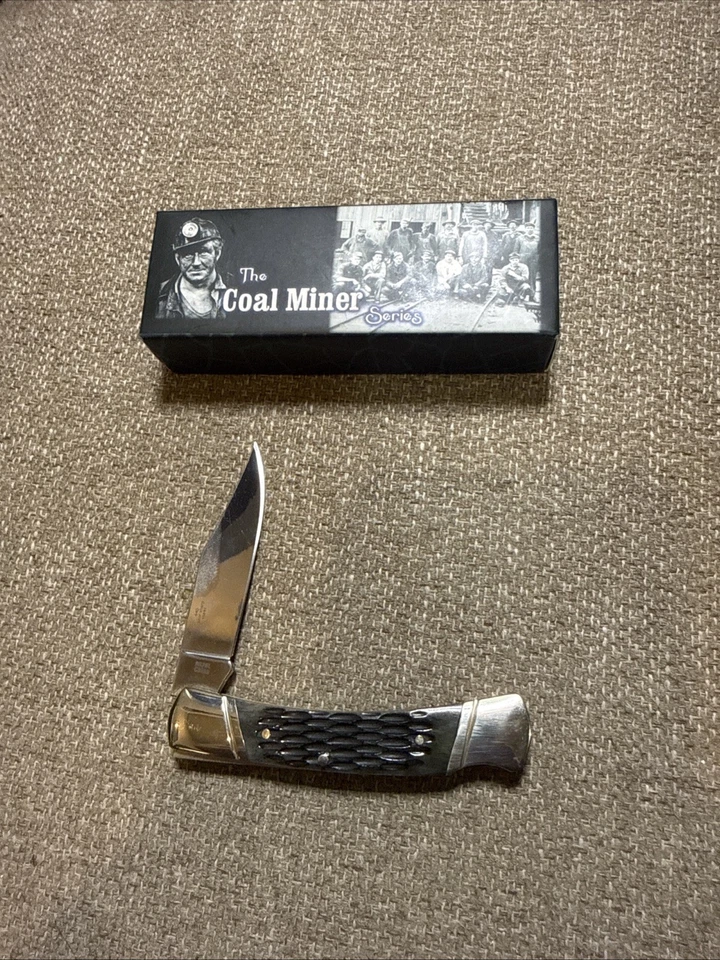 Faca de bolso Rough Rider The Coal Miner preta osso irregular lockback 3 3/4" RR761 - Imagem 2 de 3