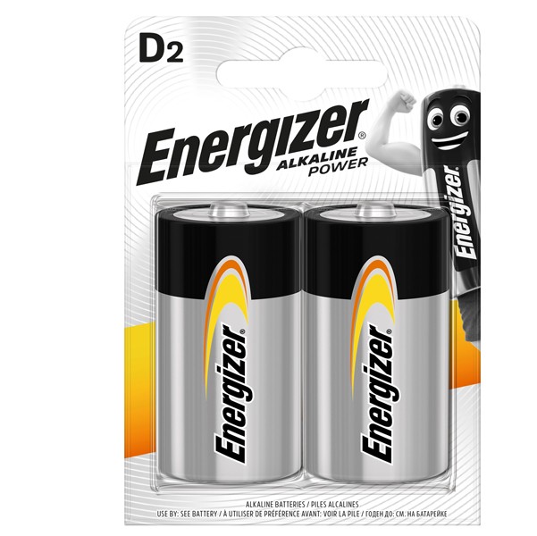 Pila Alkaline Power Energizer - Torcia D - 1,5 V - E300803900 (Conf. 2)