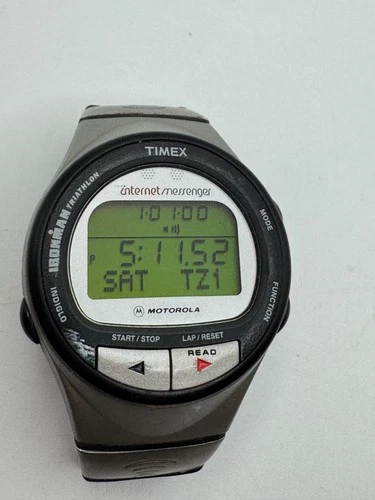 Men's Vintage 2001 TIMEX Motorola Internet Messenger Watch New Battery (READ)