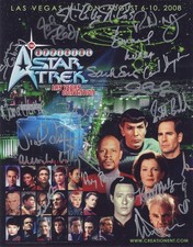 STAR TREK 2008 VEGAS CONVENTION Multi Signed 11"x14" Poster GENUINE AUTOGRAPHS