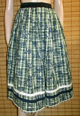 BUNT GEMUSTERTER TRACHTENROCK - COTTON - VINTAGE - LINDNER MODELL - GR. 42