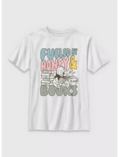 Disney Winnie The Pooh Fueled By Honey And Books Youth T-Shirt