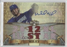 2013 Topps Triple Threads Auto Relics 10/18 Wade Miley #TTAR-WMIL3 Auto 8k4