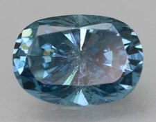 0.45 Carat Vivid Blue VS2 Oval Natural Enhanced Loose Diamond 5.62X4.02mm VIDEO