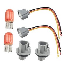 2PCS Turn Signal Bulb Socket Holder Wire Harness Set Replace 26243-9B91A 90075