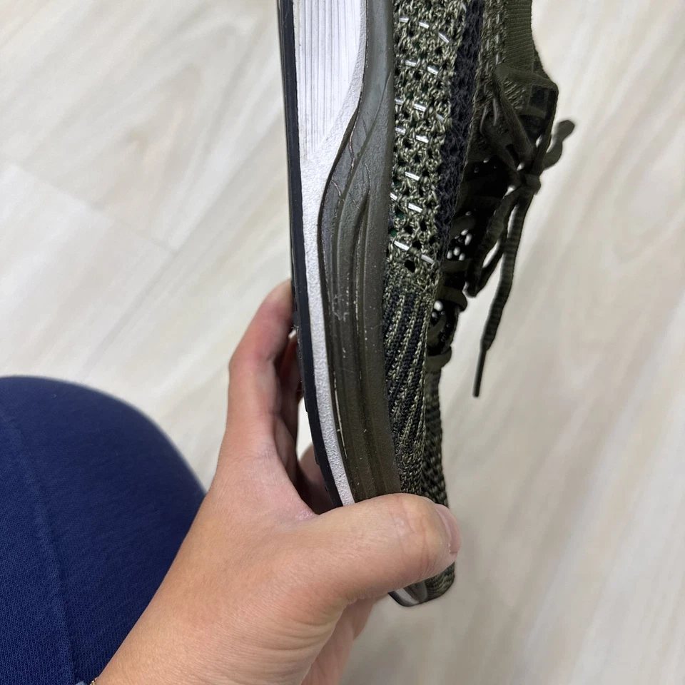 Nike Flyknit Racer Rough Green Earth Tones Sneakers - Image 4 of 4