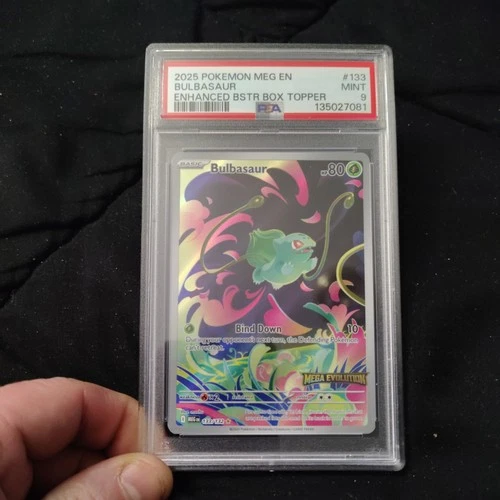 Pokemon Mega Evolution Base #133 Stamped Box Topper Bulbasaur PSA 9 Mint