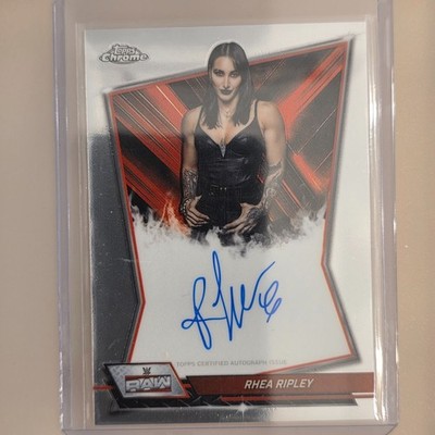 2026 WWE Topps Chrome Rhea Ripley Red Brand Autographs Base RBA-RHE