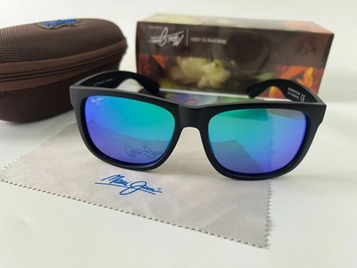 Maui Jim RED SANDS Matte Black Frame + Blue/Grey/Green  Polarized Sunglasses