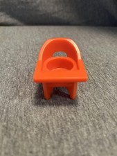Vintage Fisher-Price Little People Orange Baby High Chair Play Family Piece
