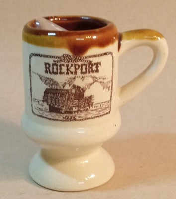 Nanco Toothpick Holder. Rockport Mass. 3.25''Tall. Mini Mug.