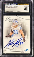 ALEX ANZALONE SIGNED 2023 PANINI PRESTIGE #98 CGC JSA AUTO GRADE 10