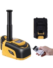 EFFIROSO 5T 18V Electric Car Jack Kit, Cordless Tire Tool for SUV Sedan, Yellow