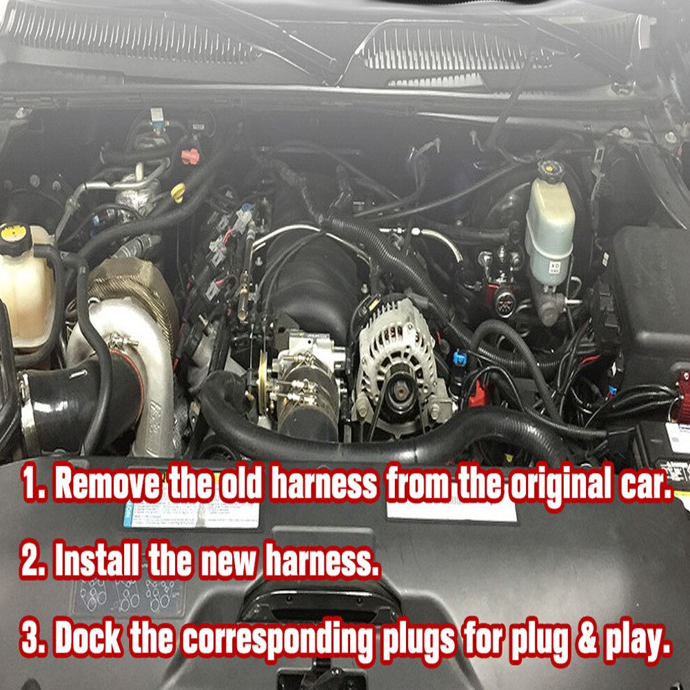 LS1 4L60E Stand Alone Harness For LS SWAP 4.8 5.3 6.0 97-06 Drive by Cable DBC