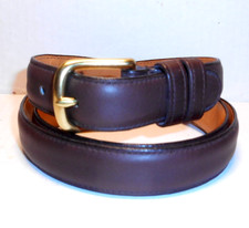 COACH Glove Tanned Cowhide Brown MOCHA Leather Belt Brass Buckle USA SZ 40