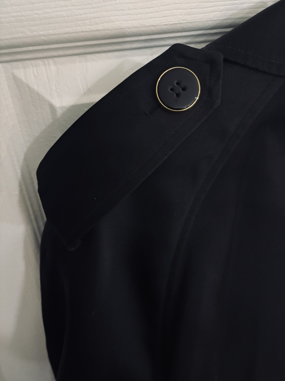 Impermeabile trench doppiopetto nero YVES SAINT LAURENT Rive Gauche taglia 34