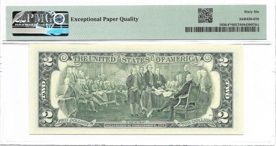 1995 $2 ATLANTA * STAR * ⭐️ FRNs. 3 PMG GEM Uncirculated 66 EPQ Banknotes - Image 3 of 4