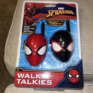 Marvel Spider-Man Walkie Talkies 750ft Range Kids Toy Easy Push To Talk