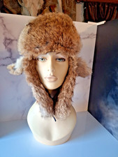 Mad Bomber Rabbit Fur Trapper Hat Ear Flap Winter Size XXL Warm 100% Recyded P