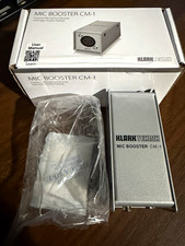 Klark Teknik CM-1 Mic Booster Microphone Preamp Phantom Powered XLR Silver