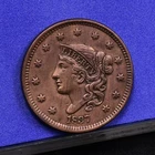 Photo of a 1837-P Large Cent from an eBay sale
