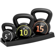 Kettlebell, 2,2kg, 4,5kg, 6,8kg Kugelhantel, 3er Set Kugelgewicht für Gymnastik