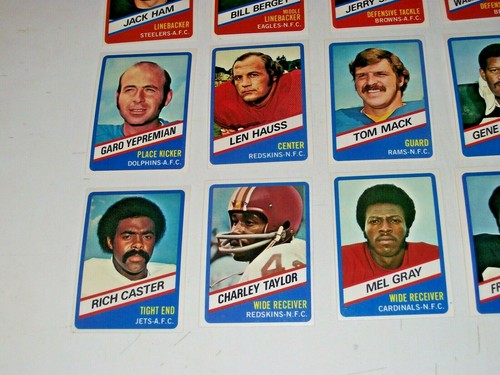 Juego de 24 panes maravilla Topps 1976 casi nuevo/como nuevo Franco Harris Jack Ham Charley Taylor - Imagen 4 de 5
