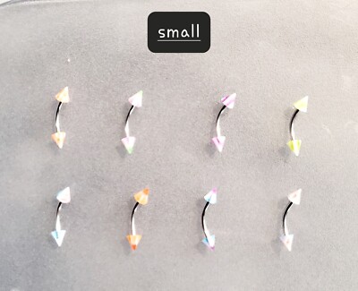 Silver Curved Bar Arrow Eyebrow  Fashion Jewelry piercing multicolors