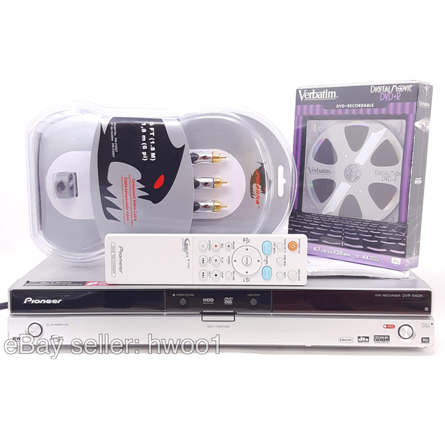 Pioneer DVD Video Recorder Dvr540h HDD 80gb Hard Drive With AV Cable