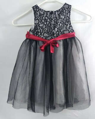 black formal dress for toddler girl Shop Black 1st Birthday Tutu Dress For Baby Girl main image 1