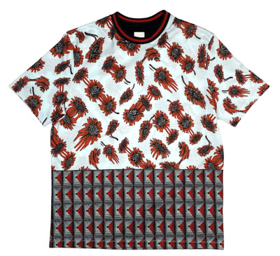 Paul Smith T-shirt Sunflowers and Optical Graphic Art Cotton Sz M