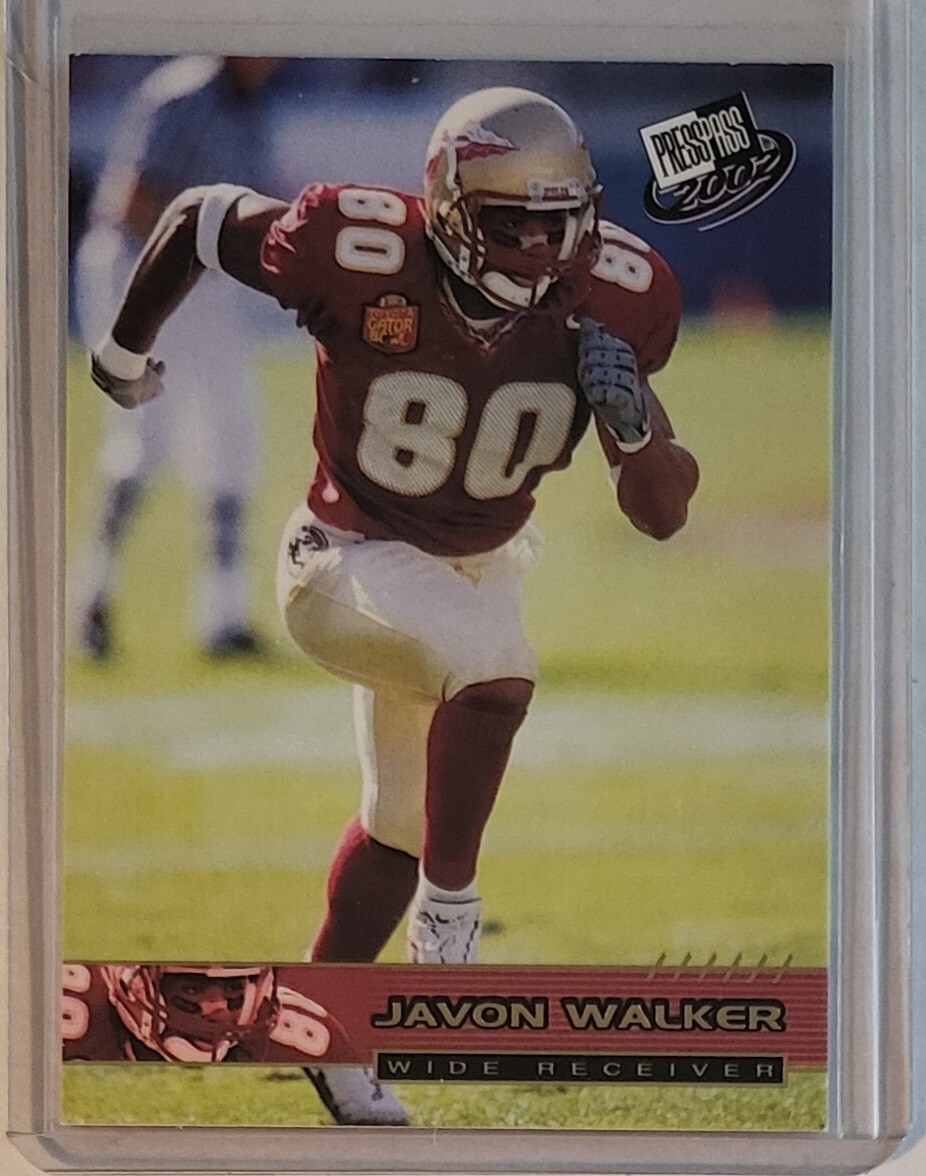 2002 Press Pass Gold Zone #G30 Javon Walker Florida State