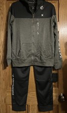 Boys Hurley Blk/Grn-Gray Tracksuit Set Jacket  Pants  Size XL