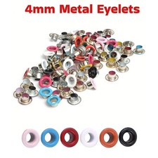100Pcs Assorted Round Metal Eyelets 4mm Multicolor Grommets Scrapbooking Crafts
