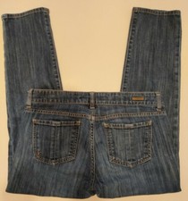 Kut From The Kloth Catherine Boyfriend Crop Ankle Blue Stretch Jeans 6P 32x26