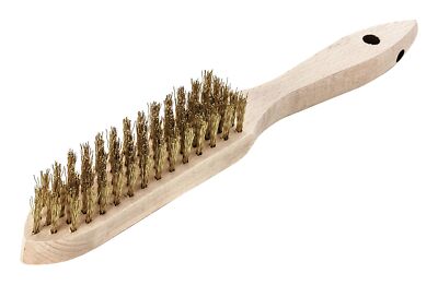 Lessmann Handdrahtbürste Messing gewellt 0,35 mm 5-reihig - 107.651